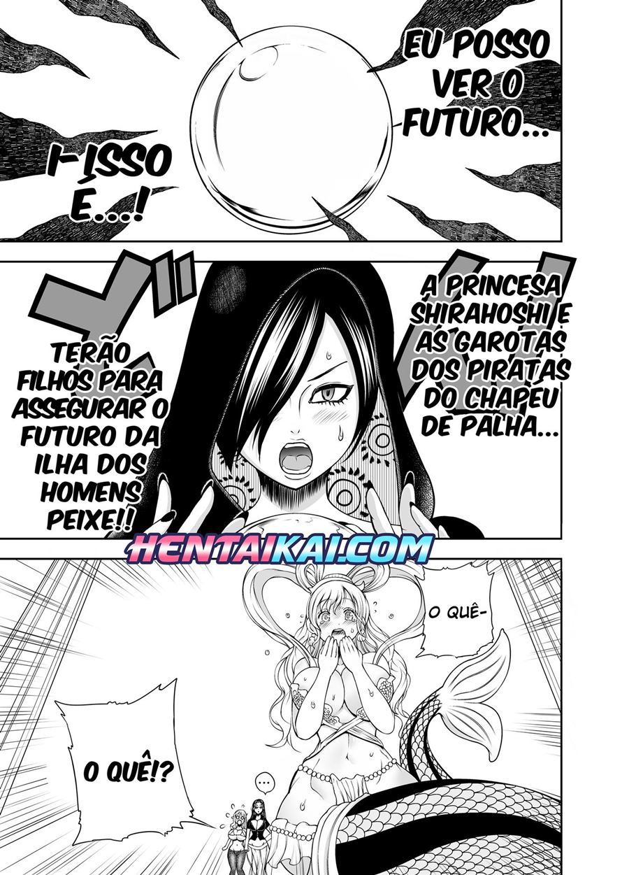 Shirahoshi, Robin e Nami sendo engravidadas