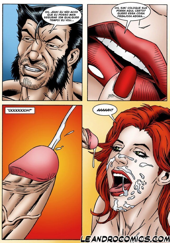 Wolverine e Jean Grey - HQ de Sexo Hentai Completo