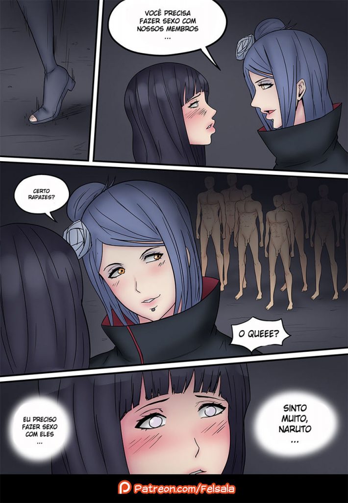 Akatsuki Hentai - Konan e Hinata fazendo sexo