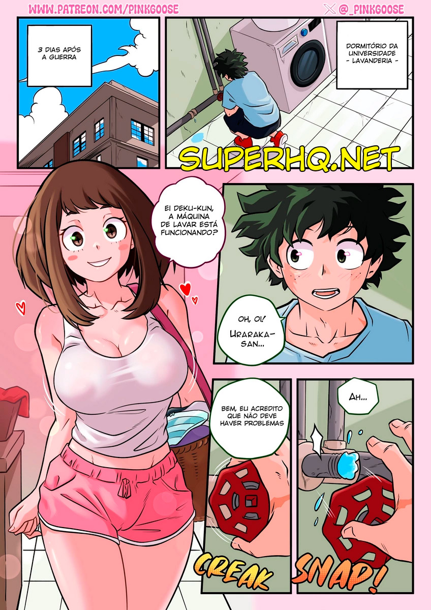 Boku no Hero Hentai - Putaria na Lavanderia